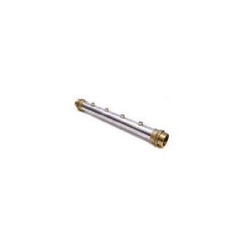 FILE OF JETS STAINLESS STEEL + BRASS (54 mm Ø pipe Connec. 2 x Ø 2'' M Ø 3/8'' F, outlets)